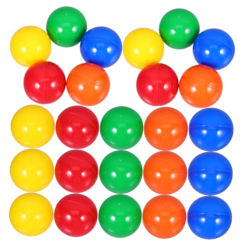 DECHOUS 50 Stück Kleine Lotteriekugeln aus Wiederverwendbarem Kunststoff Bunte Hohlkugeln zum Öffnen für Gewinnspiele Partyspiele und Veranstaltungen Langlebig Farbintensiv Vielseitig von DECHOUS
