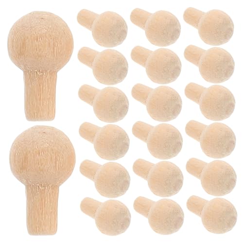 DECHOUS 50 Stück Miniatur Griffe Für Puppenhäuser Türknöpfe Puppenhaus Türgriffe Holz Khaki von DECHOUS