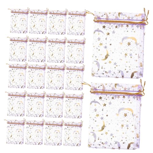 DECHOUS 50 Stück Netz-schmuckbeutel Süßigkeitenglas Zugbeutel Für Unterwegs Kordelzugbeutel Für Schmuck Mesh-taschen Schmuckbeutel Kordelzug Tragbare Tasche Mit Kordelzug Minitaschen Stoff von DECHOUS