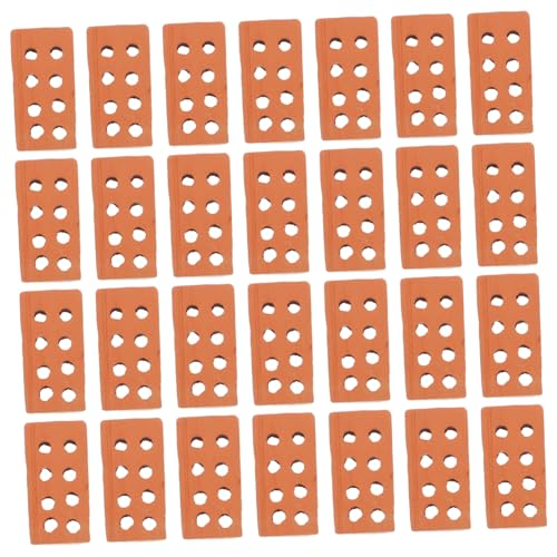 DECHOUS 50 Stück Simulierte Ziegel: Mini-landschaftsziegel, Puppenhausblöcke, Ersatz, Sandtisch, Künstliche Wandblöcke, DIY-mikrolandschaftszubehör von DECHOUS