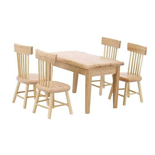 DECHOUS 5Stücke Maßstab Umfasst Stühle Und Hochwertige Mini Hausmöbel Für Kreatives Und Dekoration von DECHOUS