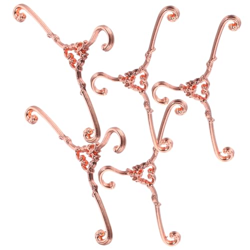 DECHOUS 5Stücke Puppenhaus Kleiderbügel Aus Hochwertige Puppenbügel Für Puppenbekleidung Stilvolle Kleiderbügel Roségold Für Puppenmöbel Und Zubehör von DECHOUS