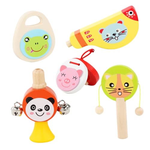 DECHOUS 5Stücke Teiliges Kreatives Holz Percussion Für Lustige Musikinstrumente Für Vorschulunterricht Und Musikalische Frühförderung Umweltfreundliches Material von DECHOUS