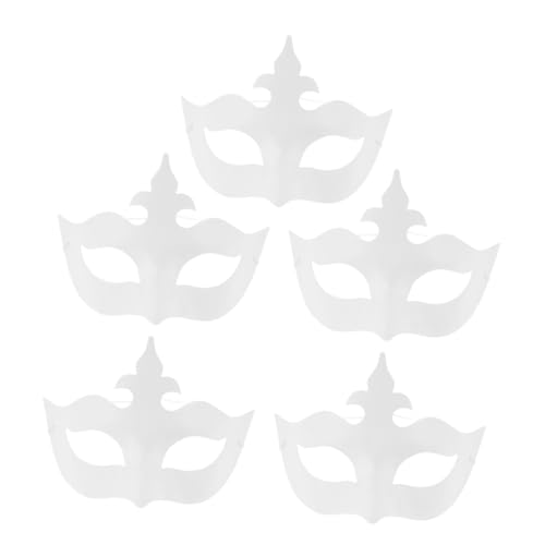 DECHOUS 5pcs DIY White Paper Maske Kostümpartys Und Geburtstagsfeierlichkeiten Gesichtsmaskenmaske Für DIY -lackier Ideal Für Karneval DECHOUS 5pcs DIY White Paper Maske Kostümpartys Und Geburtstagsfeierlichkeiten Gesichtsmaskenmaske Für DIY -lackier Ideal Für Karneval von DECHOUS