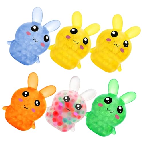 DECHOUS 6 Stück Aus Weichem Gummi Kaninchen Handentspannendes Bunny Squeeze Cartoon-Tier-Squeeze- Hasenspielzeug Quetschen Zufällige Farbe DECHOUS 6 Stück Aus Weichem Gummi Kaninchen Handentspannendes Bunny Squeeze Cartoon-Tier-Squeeze- Hasenspielzeug Quetschen Zufällige Farbe von DECHOUS
