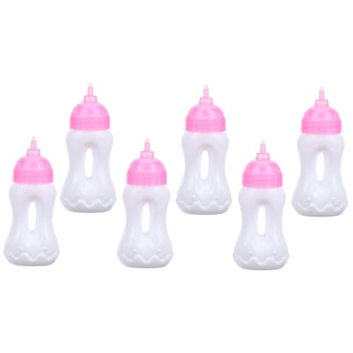 DECHOUS 6 Stück Babyflaschen Babyflaschen Für Flaschen Realistische Puppenflasche Mini Babypuppen Milchflasche Pädagogisches Hausdekor Kinderspielzeug Simulationsflasche Pe von DECHOUS