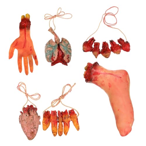 DECHOUS 6 Stück Dekore Hängen Halloween Gefälschte Körperteile Halloween- Gebrochene Körperteile Spukhaus Anhänger Requisiten Der Geisterfest-Szene Trick-Requisiten Vinyl DECHOUS 6 Stück Dekore Hängen Halloween Gefälschte Körperteile Halloween- Gebrochene Körperteile Spukhaus Anhänger Requisiten Der Geisterfest-Szene Trick-Requisiten Vinyl von DECHOUS