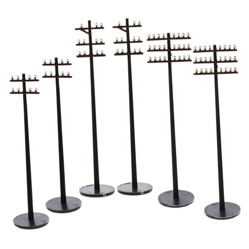 DECHOUS 6 Stück Miniatur Telegrafenmasten Modellset Teilig Detailreiche Mikro Landschaftsdeko für Modelleisenbahn Garten DIY Sandtisch Lebensechte Miniatur Telegraphmasten Zubehör für DECHOUS 6 Stück Miniatur Telegrafenmasten Modellset Teilig Detailreiche Mikro Landschaftsdeko für Modelleisenbahn Garten DIY Sandtisch Lebensechte Miniatur Telegraphmasten Zubehör für von DECHOUS