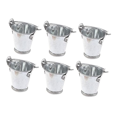 DECHOUS 6 Stück Modell mit silbernem Eimer Miniatur drinnen künstlich für kinderspielzeug spielzeuge für Toys simuliertes Eimermodell Eimerfigur Metall Silver DECHOUS 6 Stück Modell mit silbernem Eimer Miniatur drinnen künstlich für kinderspielzeug spielzeuge für Toys simuliertes Eimermodell Eimerfigur Metall Silver von DECHOUS