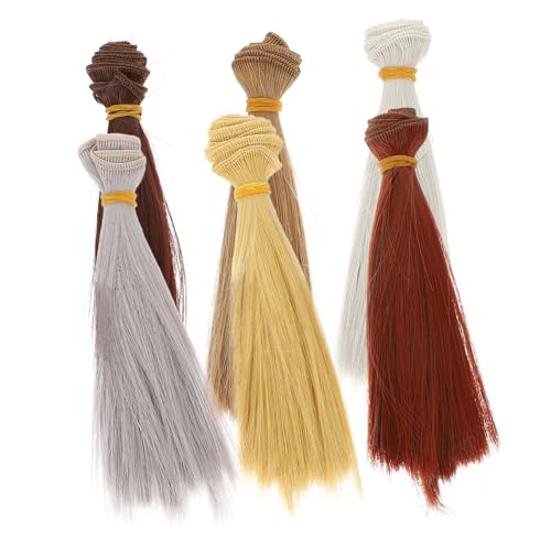 DECHOUS 6 Stück Puppe Glattes Haar Puppennadeln Mädchen Puppenteile Perücke Für Puppe Perücken Für Puppen Babypuppe Mit Haaren Puppenhaus Zubehör Für Babypuppen Hochtemperaturdraht von DECHOUS