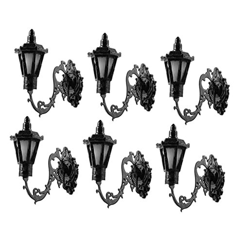 DECHOUS 6 Stück Puppenhaus Wandleuchte Lampe klein Puppenhausdekoration Puppenhausmöbel Wandleuchte Vintage Wandleuchten Vintage Zubehör für Miniaturszenen Landschaftsdekor Abs von DECHOUS