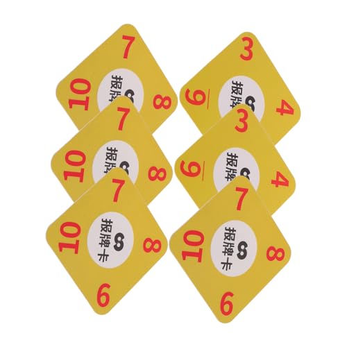 DECHOUS 6 Stück Registrierungskarte Kartenspielmenge-erinnerungskarten Kartenspiel-mengenerinnerung Erinnerungskarte Zum Pokerkartenzählen Pokerkarten-erinnerungskarten Reporter PVC Yellow von DECHOUS