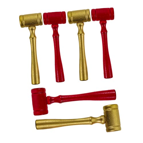 DECHOUS 6 Stück Richter Hammer holzspielzeug für Richterhammer DIY geburtstagsmitgebsl weichnachts Menschen Bretter Holzhandwerk Auktionshammer DECHOUS 6 Stück Richter Hammer holzspielzeug für Richterhammer DIY geburtstagsmitgebsl weichnachts Menschen Bretter Holzhandwerk Auktionshammer von DECHOUS