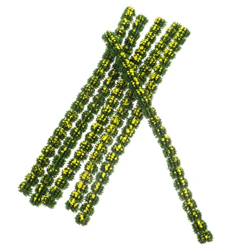 DECHOUS 6 Stück Simulation Buschcluster kunstpflanze kunstplflanze mikrolandschaft gartendekoration künstlich Herbstdeko Feengartenzubehör im Freien Dollhouse -Pflanzen Plastik Yellow von DECHOUS