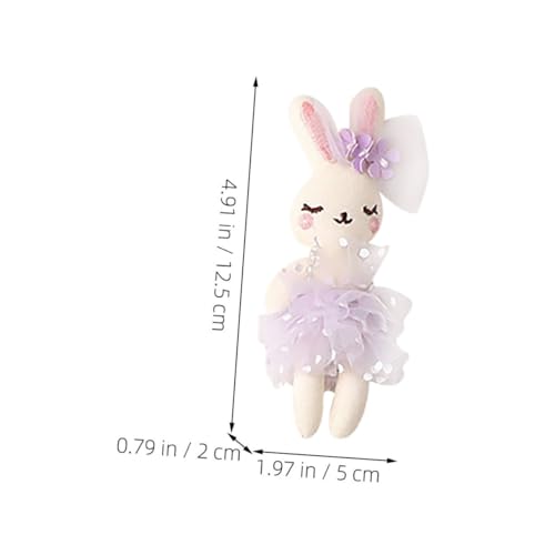 DECHOUS 6 Stück Teiliges Miniatur Kaninchen Püppchen aus Kleine Niedliche Hasen Dekoration DIY Bastelmaterial für Haaraccessoires und Sammelfiguren Geeignet für Erwachsene von DECHOUS