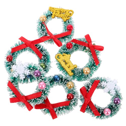 DECHOUS 6 Stück Weihnachtspuppenhaus Mikrolandschaftsdekoration Ornamentgirlande Miniatur Weihnachtsschmuck Puppenhaus Mini Weihnachtskranz Kleiner Weihnachtskranz DECHOUS 6 Stück Weihnachtspuppenhaus Mikrolandschaftsdekoration Ornamentgirlande Miniatur Weihnachtsschmuck Puppenhaus Mini Weihnachtskranz Kleiner Weihnachtskranz von DECHOUS