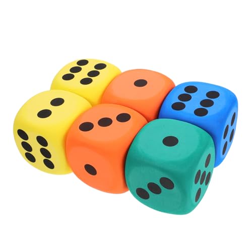 DECHOUS 6 Stück Würfelspiel Buchstabenwürfel Spielwürfel Große Schaumstoffwürfel Große Schaumstoffwürfel Klassenzimmer Spielwürfel Für Das Klassenzimmer Für Kleine von DECHOUS