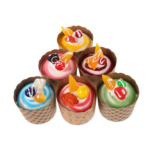DECHOUS 6 Stücke Simulation Lebensmittel Modell Gefälschte Cupcake Modell Künstliche Kuchen Prop Simulation Brot Lebensmittel Display Kunststoff DECHOUS 6 Stücke Simulation Lebensmittel Modell Gefälschte Cupcake Modell Künstliche Kuchen Prop Simulation Brot Lebensmittel Display Kunststoff von DECHOUS