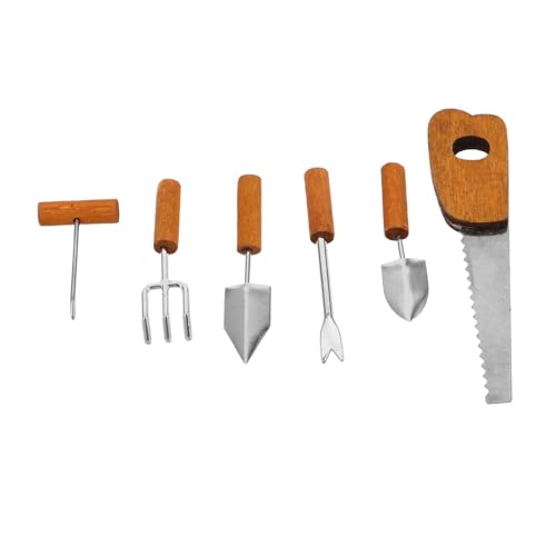 DECHOUS 6 Teiliges Set Simulierte Landwirtschaftliche Werkzeuge Mini Bausatz Miniatur Bastelzubehör Mini Zubehör Miniatur Gartendekorationen Puppenhaus Gartendekoration von DECHOUS