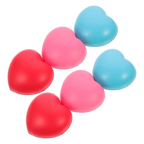 DECHOUS 6Stücke Herz Stressball Teiliges Antistress Für Erwachsene Und Langlebig Für Geschenkideen Und Stressabbau von DECHOUS