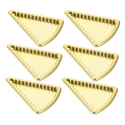 DECHOUS 6Stücke Mini Teller Für Puppenhaus Goldene Mini Platten Für DIY Küchenzubehör Mini Tablett Für Rollenspiele Puppenhaus Dekoration Und Szenenaufbau von DECHOUS