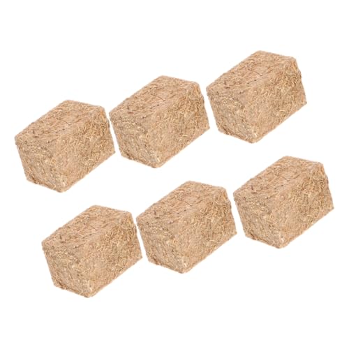 DECHOUS 6pcs Mini Haybales Miniatur Hayrick Figur Dekorativ DECHOUS 6pcs Mini Haybales Miniatur Hayrick Figur Dekorativ von DECHOUS