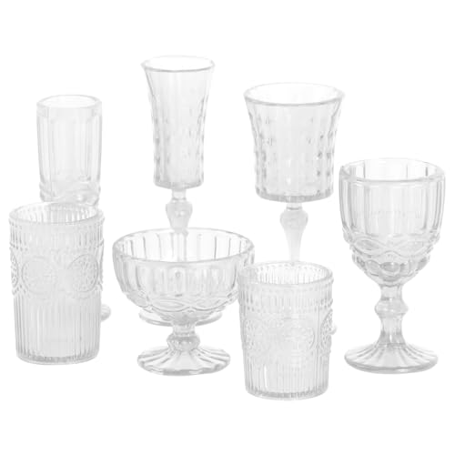 DECHOUS 7 Stück Wasserbecher Mini Mit Puppensachen Winziges Transparent Plastik DECHOUS 7 Stück Wasserbecher Mini Mit Puppensachen Winziges Transparent Plastik von DECHOUS