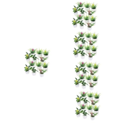 DECHOUS 70 Mini-Pflanzenmodell Indoor Plants zimmerpflanzen Kunstblumen-Arrangement Blumenmodell Tischdekoration Miniaturhaus Mini- -Bonsai- Mikrolandschaftsbonsai Möbel von DECHOUS