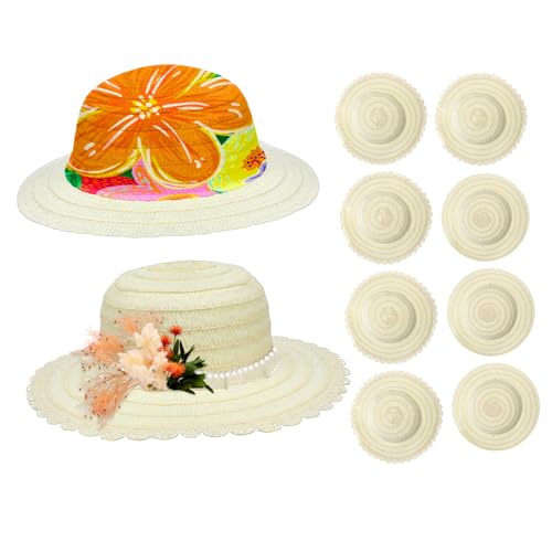 DECHOUS 8 Stück Bastelbälle Für Malbälle Für Kleinkinder Hüte Für Teepartys Kappe Farbe Stroh Dekorieren Kinderhüte Strohhüte Für Mädchen Weißes Naturgras DECHOUS 8 Stück Bastelbälle Für Malbälle Für Kleinkinder Hüte Für Teepartys Kappe Farbe Stroh Dekorieren Kinderhüte Strohhüte Für Mädchen Weißes Naturgras von DECHOUS