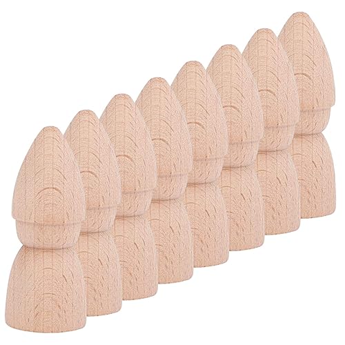 DECHOUS 8 Stück Holz Puppe Anbindung scheibengardinen Steckpuppen unvollendet holzhandwerk selber Machen unlackierte Holzpflöcke DIY Holzpuppe hölzerne Peg -Leute bemalen Puppen von DECHOUS