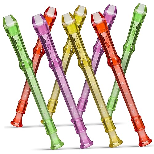 DECHOUS 8 Stück Mini-Recorder musikalische kleine Tenor rosa Blockflöte Akustikgitarre Zinn musikinstrumente Musical Instruments kleine Klarinette Anfänger Klarinette Plastik von DECHOUS