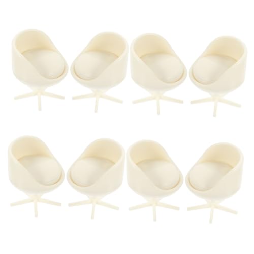 DECHOUS 8 Stück Modell Eines Möbeldrehstuhls Miniaturpuppenhausmöbel Weihnachts-puppenhaus-Stuhl-Ornament Puppenhaus-Ornamente Zubehör Für Puppenhäuser Puppenstubenmöbel Beige Abs DECHOUS 8 Stück Modell Eines Möbeldrehstuhls Miniaturpuppenhausmöbel Weihnachts-puppenhaus-Stuhl-Ornament Puppenhaus-Ornamente Zubehör Für Puppenhäuser Puppenstubenmöbel Beige Abs von DECHOUS