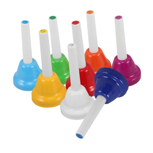 DECHOUS 8 Stück Musikalisches Handglocken-Set musikinstrumente musikspielzeug Musikalisches für Musik Glocken Schlaginstrument Kleinkindmusikspielzeug Metall von DECHOUS
