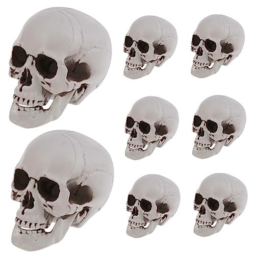 DECHOUS 8 Stück Simulation Kiefer Maske Halloween Dekorationen Totenköpfe Ornamente Aufblasbare Dekoration Skelette Gruselig Aquarium Zubehör Halloween Party Foto von DECHOUS