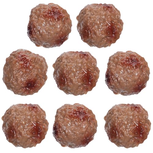 DECHOUS 8 Stück Simulierte Rindfleischbällchen Modell Heim Lebensechte Simulation Requisite Fleischbällchen Rindfleisch Künstlich Realistisch Rindfleisch Fleischbällchen von DECHOUS