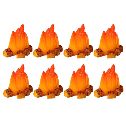 DECHOUS 8Stücke Modelle Falsches Deko Für Waldparty Und Dekoration Resin Bonfire Ornamente Für Kreative Arrangements von DECHOUS