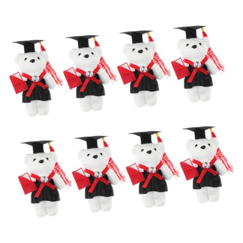 DECHOUS 8pcs Abschluss Mini Plüschbärenblumenstrauß Entzückender Bär Für Dekorationen Und Abschlussfeier Für Abschlusssaison von DECHOUS