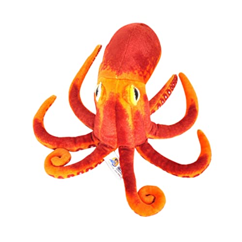 DECHOUS Autodekoration Simulation Einer Oktopuspuppe Sofa-oktopus-Ornament Gefüllte Tintenfischpuppe Sofa-oktopus-Puppe Kissen Umarmen Octopus Plüschspielzeug Orange Kurzer Plüsch von DECHOUS