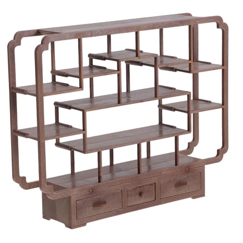 DECHOUS Bogu-Rack-Modell Gestell winzig modern klein Zubehör Kinderspielzeug Holzoptik Puppenhausschrank Bücherregal Miniatur -Bücherregal Plastik Brown DECHOUS Bogu-Rack-Modell Gestell winzig modern klein Zubehör Kinderspielzeug Holzoptik Puppenhausschrank Bücherregal Miniatur -Bücherregal Plastik Brown von DECHOUS