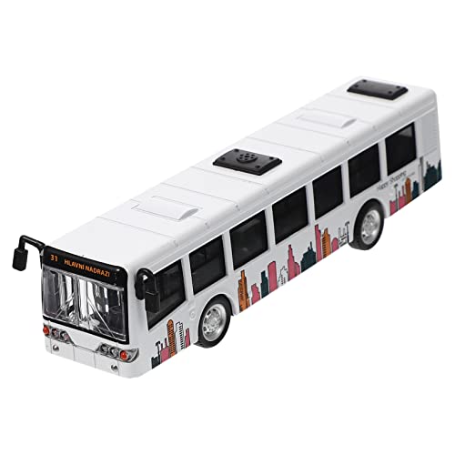 DECHOUS Busmodell Kleine Busspielzeuge Busspielzeug Für Bus- Auto Autos Für Jungen Zurückziehen Bus Autospielzeug Zurückziehen Legierung Weiß von DECHOUS