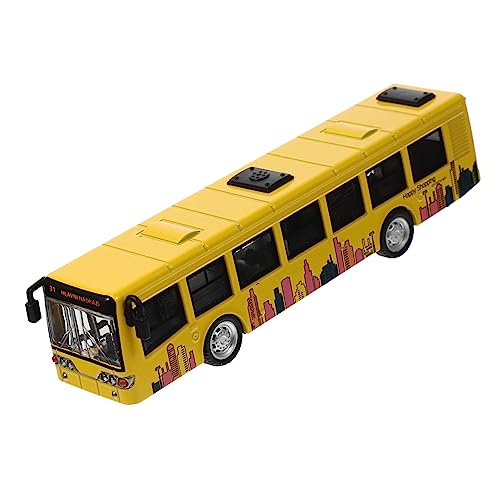 DECHOUS Busmodell kinderfahrzeug kinderauto Toys Cars spielzeugbus car for Junge Autospielzeug für Simulation Bus Stadtbus-Modell ABS-Kunststoff Yellow von DECHOUS