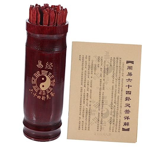 DECHOUS Chinesische Wahrsagestäbchen Set Mit Buch – I-Ching Wahrsagestäbchen Aus Holz in Edler Holzkiste Für Präzise Weissagungen Und Spirituelle Spiele - Retro Design DECHOUS Chinesische Wahrsagestäbchen Set Mit Buch – I-Ching Wahrsagestäbchen Aus Holz in Edler Holzkiste Für Präzise Weissagungen Und Spirituelle Spiele - Retro Design von DECHOUS
