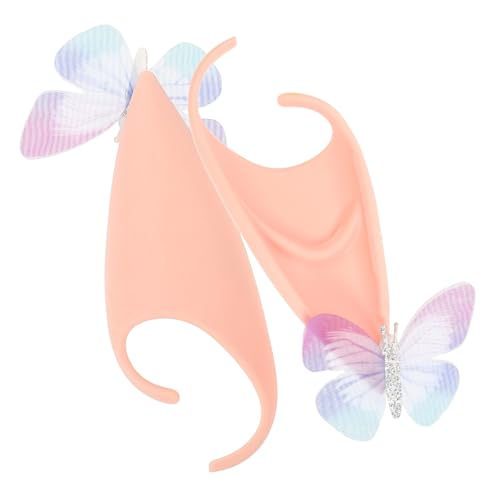 DECHOUS Cosplay Schmetterlings Feenohren Bunte Elfenohren für Halloween Party und Bühnenauftritte Weiches Dekoratives Kostümzubehör Bequem und Stabil von DECHOUS