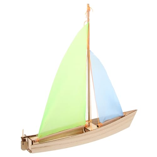 DECHOUS DIY Holz Bootsbau Selbstmontage Modell Segelboot Kreatives Handwerksprojekt Für Segelboot Modelle Feinmotorik Und Kreativität Holzboot Bausatz von DECHOUS