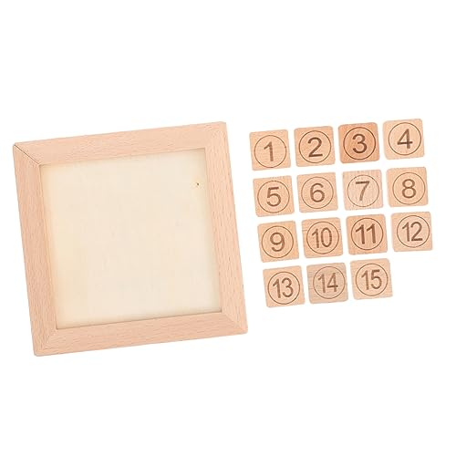 DECHOUS Digitale Huarong-straße Klein Gleitzahlenrätsel Block Lehrreich Puzzle Kind Zahlenerkennungsspielzeug Foliennummernrätsel Mit Zahlenblöcken Zahl Lehrtafel Hölzern von DECHOUS