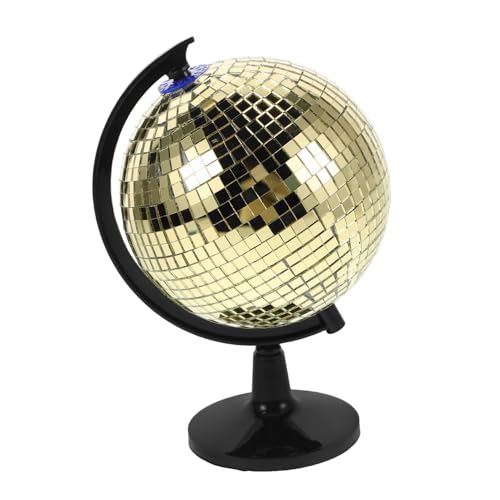 DECHOUS Disco-Ballsaal- Ball mit Flare-Effekt Pilz-Disco-Kugel Disco-Kugel-Pflanzgefäß Glitzerkugeln große Discokugel Disco-Kugel-Lampen Goldkugel Glas Golden von DECHOUS