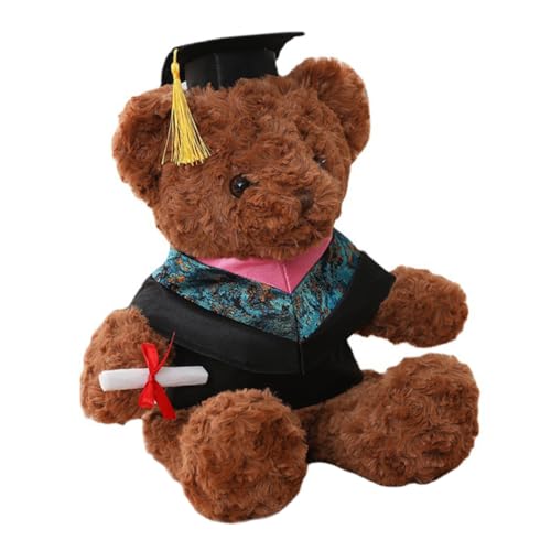 DECHOUS Dr. Bärenpuppe Grad Bär Herzlichen Glückwunsch Grad Stoffspielzeug Abschluss Stofftier Bär Bären im Taschenformat für Abschlussfeiern Abschluss-Kuschelbären, Masse PP Baumwolle von DECHOUS