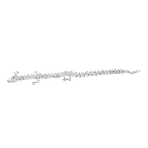 DECHOUS Drachenverzierung für Tierkreis Drachenstatue Klaue Drachen Handwerk Metall Drachen Deko Handgefertigte Drachen Statue Asiatische Drachen Statue Drachenskulptur Drachendekor Silver von DECHOUS