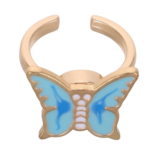 DECHOUS Drehring Kinderspielzeug Fingerring Kinderring Spielzeugdekor Lustiges Rotierendes Ringdekor Zappelring Zum Stressabbau Drehbarer Fingerring Angstring Blue Legierung von DECHOUS