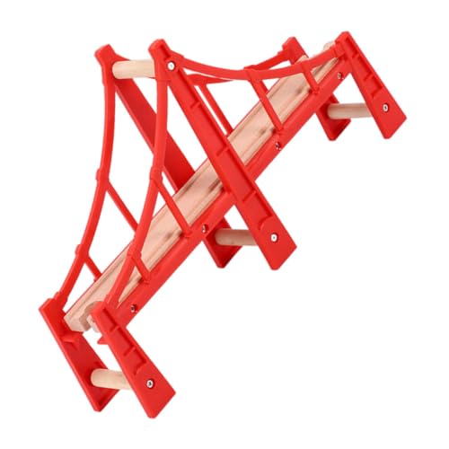 DECHOUS Eisenbahnspielzeug Zug Bahnhof Brücke Die Spielzeugeisenbahn Schiene Tunnel Tor Bahngleis Modellbahn Zubehör Lehrbahnspielzeug Gleiszubehör Gleismodell Hölzern Rot DECHOUS Eisenbahnspielzeug Zug Bahnhof Brücke Die Spielzeugeisenbahn Schiene Tunnel Tor Bahngleis Modellbahn Zubehör Lehrbahnspielzeug Gleiszubehör Gleismodell Hölzern Rot von DECHOUS